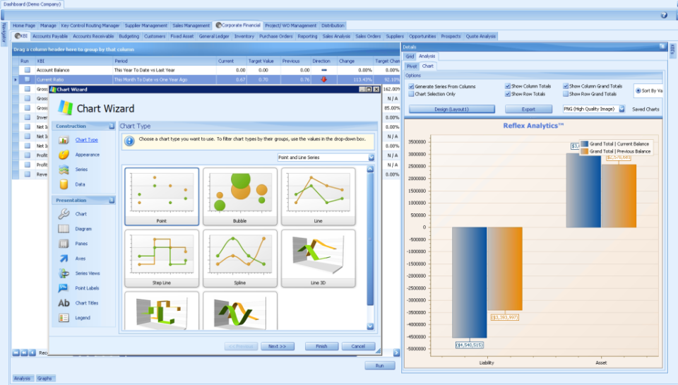 screenshot of Reflex ERP